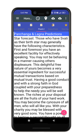Panchanga and Lagna Predictions on App Screen: Astrological Insights